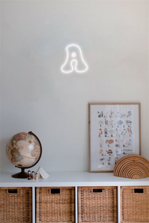 Buchstabe A LED Neonschild für Kinderzimmer