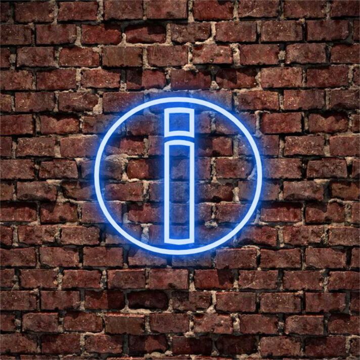 Informationssymbol LED-Neonschild für Tourismus Büro