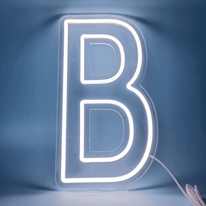 Buchstabe B LED Neonschild für Wohnzimmer und Bar