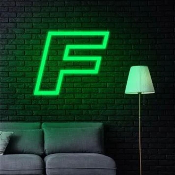 Buchstabe F LED Neonschild für Wohnzimmer und Büro