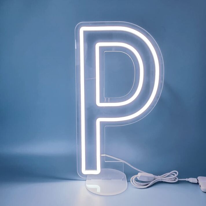 Buchstabe P LED Neonschild für Parkplatz und Geschäft