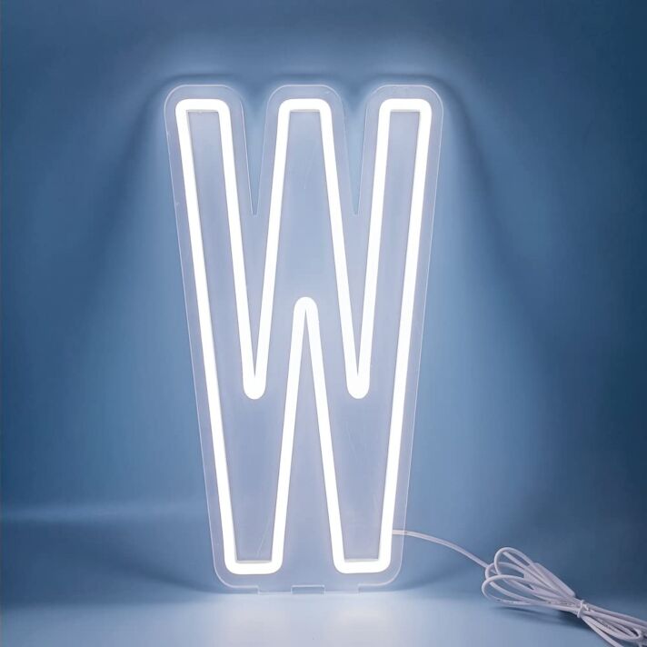 Buchstabe W LED Neonschild für Wohnzimmer und Bar