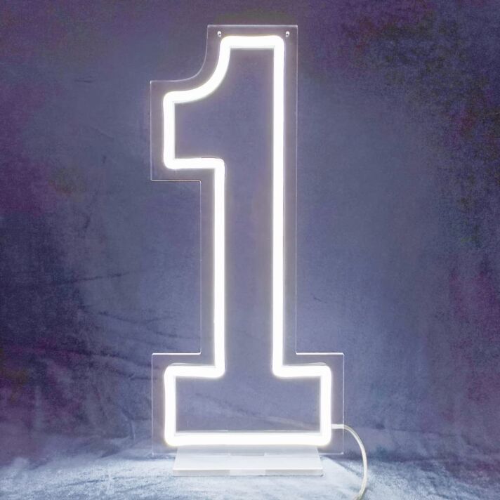 Zahl Eins LED-Neonschild für Event Dekoration