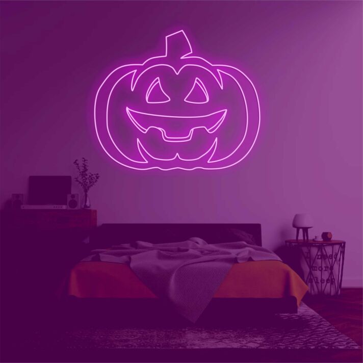 Halloween Kürbis LED-Neonschild für Wohnzimmer Party