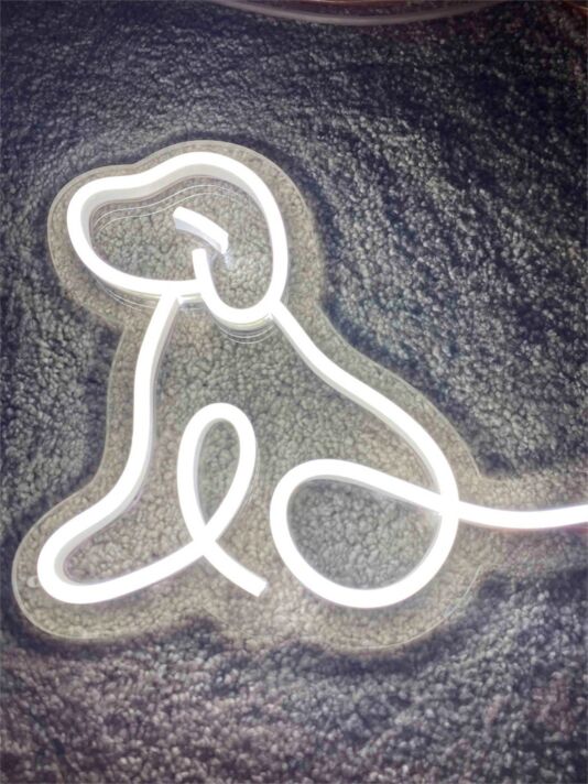 Hund Silhouette LED-Neonschild Wohnzimmer Kinderzimmer