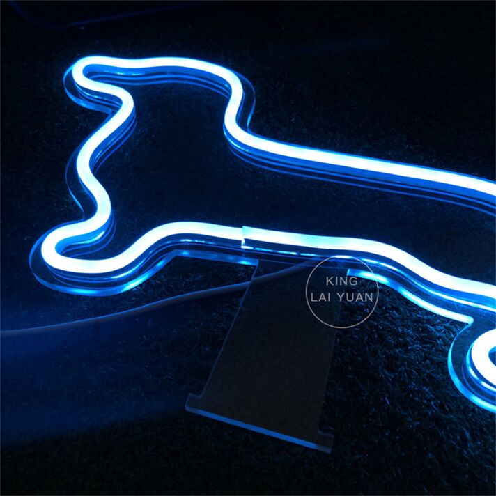 Hund Silhouette LED-Neonschild Wohnzimmer Haustierladen