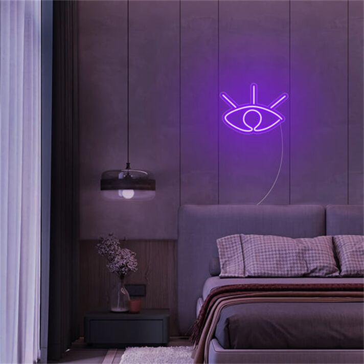 offenes Auge Symbol LED-Neonschild Schlafzimmer Wohnzimmer