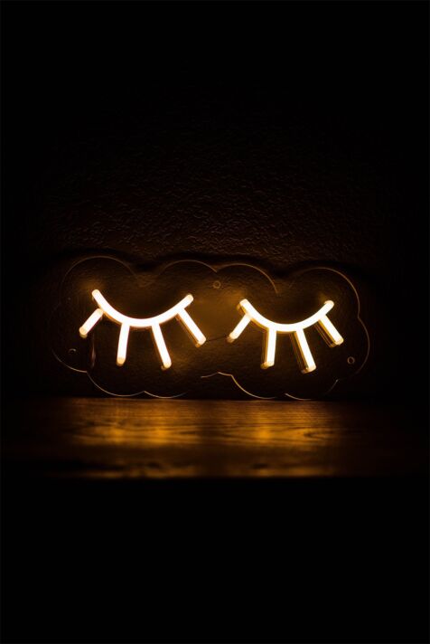 geschlossene Augen LED-Neonschild für Schlafzimmer und Kinderzimmer