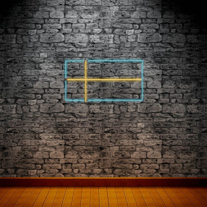 Fenster-Symbol LED-Neonschild für Büro Gaming