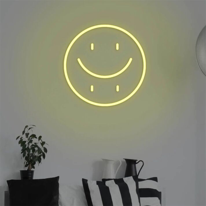 Elevate Your Mood and Space: Happy Sad Face LED Neon Sign for Home, Office, Store, Bar, and Events Decoration