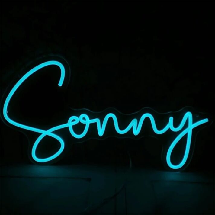 Brighten Up Your Space: LED Neon Name Sonny With Heart LED Neon Sign Perfect for Weddings, Home Décor, and Cozy Cafés.