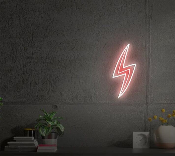 Blitzsymbol LED-Neonschild Wohnzimmer Büro