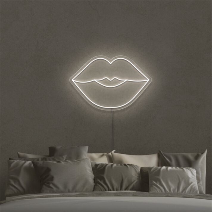 Lippenkontur LED-Neonschild Schlafzimmer Wohnzimmer