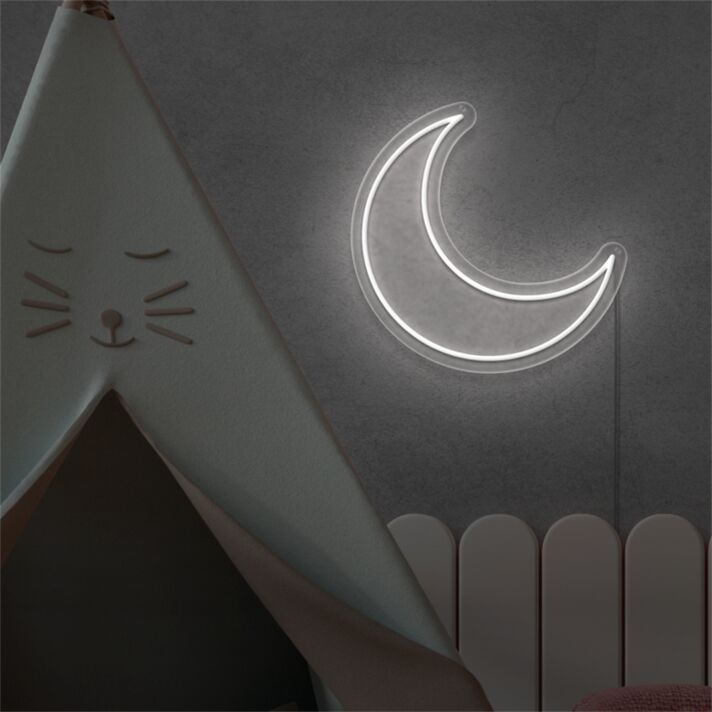 Halbmond LED-Neonschild für Kinderzimmer Schlafzimmer