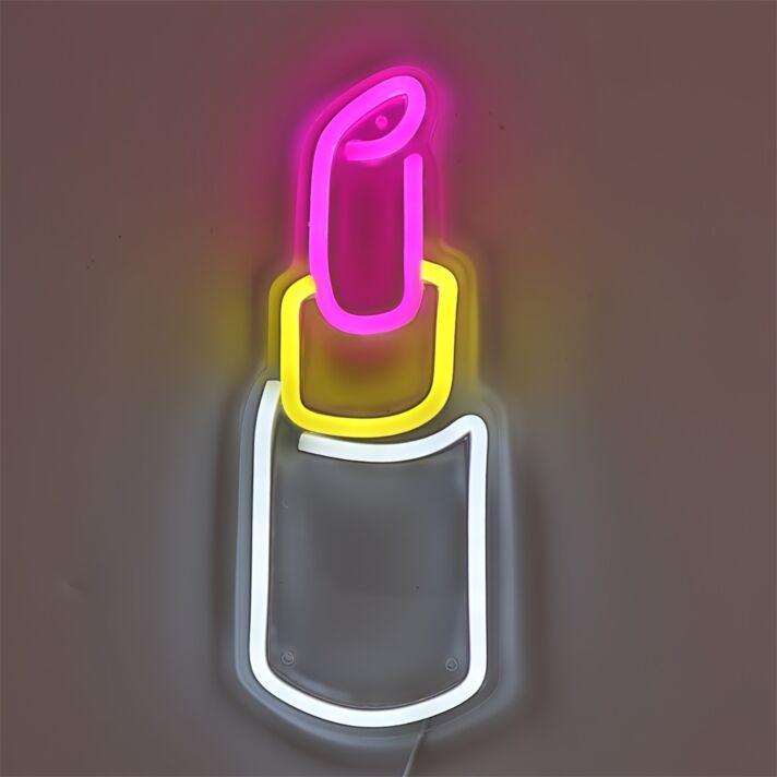 Lippenstift LED-Neonschild für Kosmetikstudio und Boutique