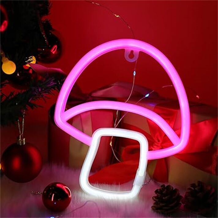 Brighten Up Your Space: Mini Mushroom LED Neon Sign Perfect for Home Decor, Quirky Bars, and Unique Store Displays
