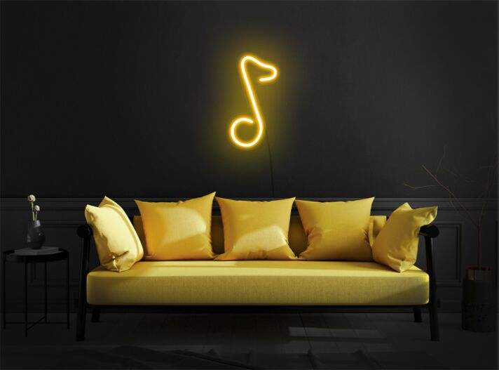 Musiknote LED-Neonschild Wohnzimmer Musikstudio