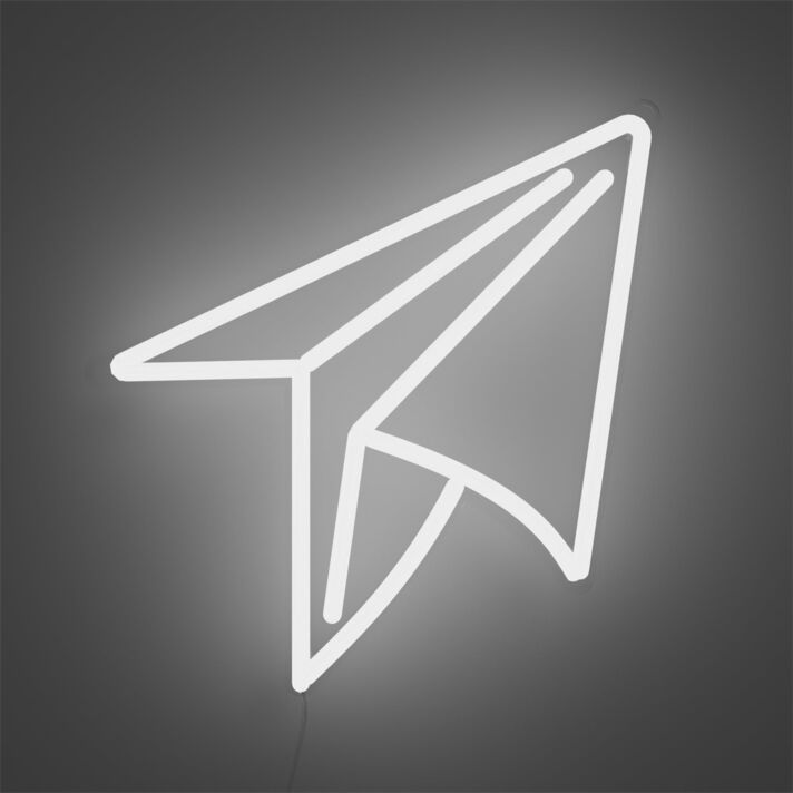 Papierflugzeug LED-Neonschild Büro Kinderzimmer