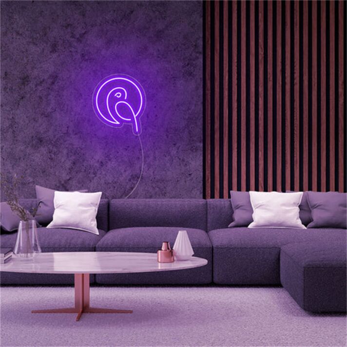 Papagei LED-Neonschild Wohnzimmer Lounge