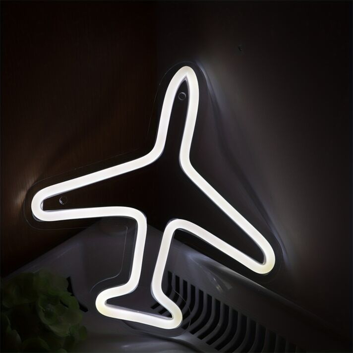 Passagierflugzeug LED-Neonschild Wohnzimmer Büro