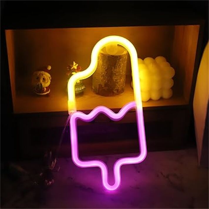 Eis am Stiel LED-Neonschild für Wohnzimmer oder Café