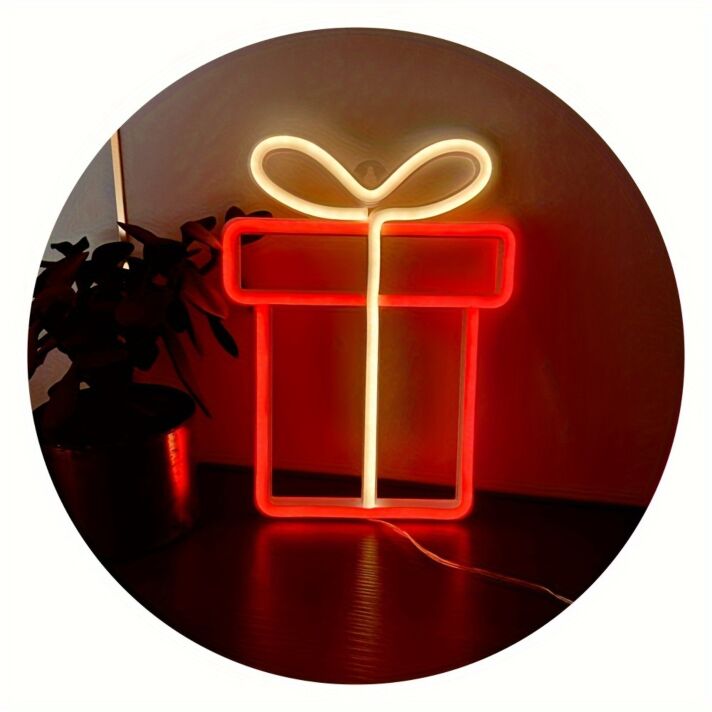 Geschenkbox LED-Neonschild Wohnzimmer Party