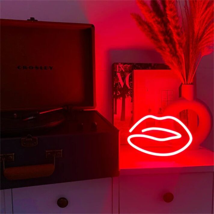 Lippen Symbol LED-Neonschild Wohnzimmer Schlafzimmer