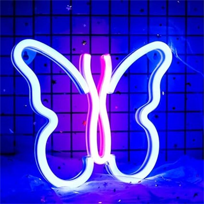 Add a Vibrant Touch to Your Office, Bar, or Wedding Ambience with the Room Decoration Butterfly Sign LED Neon Sign.