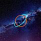Planet mit Umlaufbahn LED-Neonschild Wohnzimmer Bar