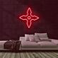 Shuriken Symbol LED-Neonschild für Wohnzimmer Gamingzimmer