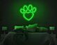 Pfotenabdruck mit Herz LED-Neonschild für Schlafzimmer und Haustierbereich