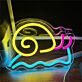 Schnecke LED-Neonschild für Kinderzimmer Wohnzimmer