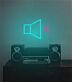 Lautsprecher stumm Symbol LED-Neonschild für Wohnzimmer Studio