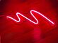 Abstrakte Wellenlinie LED-Neonschild für Wohnzimmer Bar