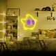 Gelber Stern mit Augen LED-Neonschild für Kinderzimmer Gamingraum