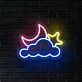Mond Wolke und Stern LED-Neonschild Schlafzimmer Kinderzimmer