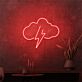 Wolke mit Blitz LED-Neonschild Wohnzimmer Büro