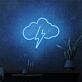 Wolke mit Blitz LED-Neonschild Wohnzimmer Büro