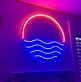 Sonnenuntergang über dem Meer LED-Neonschild Wohnzimmer Bar