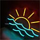 Sonnenuntergang über dem Meer LED-Neonschild Wohnzimmer Schlafzimmer