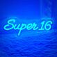 Super 16 LED-Neonschild Geburtstag Party
