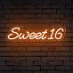 Sweet 16 LED-Neonschild Geburtstag Party