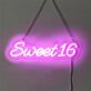 Sweet 16 LED-Neonschild Geburtstag Party