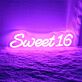 Sweet 16 LED-Neonschild Geburtstag Party