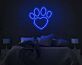 Pfotenabdruck mit Herz LED-Neonschild für Schlafzimmer und Haustierbereich