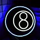 Billardkugel Nummer 8 LED-Neonschild Bar Spielzimmer