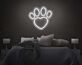 Pfotenabdruck mit Herz LED-Neonschild für Schlafzimmer und Haustierbereich