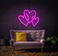 drei überlappende Herzen LED-Neonschild Wohnzimmer Schlafzimmer