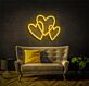 drei überlappende Herzen LED-Neonschild Wohnzimmer Schlafzimmer