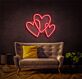 drei überlappende Herzen LED-Neonschild Wohnzimmer Schlafzimmer